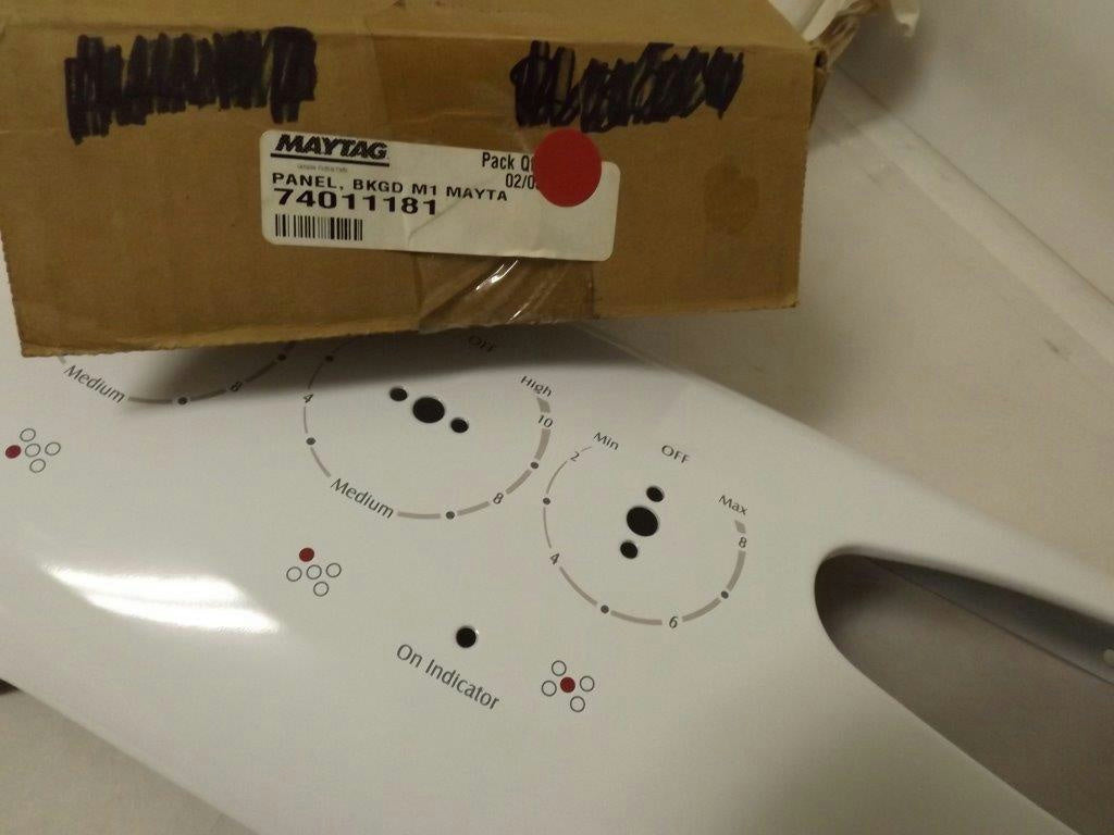 MAYTAG WHIRLPOOL STOVE 74011181 2602D288-81 BACKGUARD PANEL NEW MAYTAG WHIRLPOOL STOVE 74011181 2602D288-81 BACKGUARD PANEL NEW